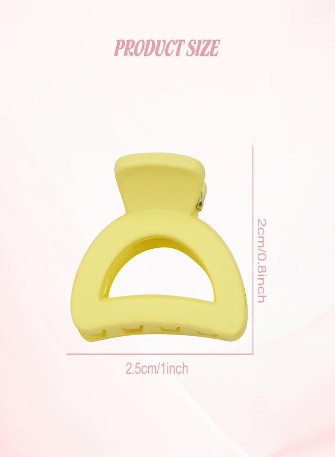 Dizila 100 Pieces Neutral Color 2.5cm/0.1" Small Non-slip Moon-shaped Plastic Hair Claws Clips Mini Hair Clamps Barrettes Hair Accessories for Women Girls Teens Kids Toddlers - Image 2